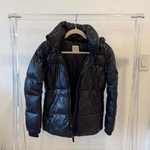 S13 Ella Lacquer Hooded Down Puffer Coat